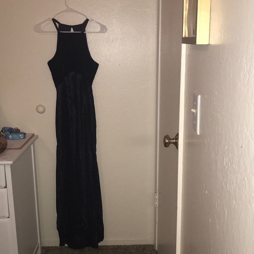 Vintage Keyhole back, velvet top formal dress